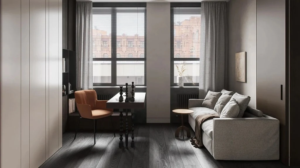 Brown-Toned Elegant Luxury Spaces study-room