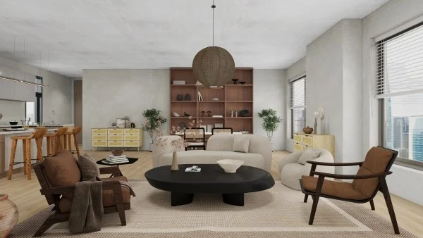 A Natural & Relaxed Sanctuary-Wabi-Sabi(LRWSCZ0001)-Living room