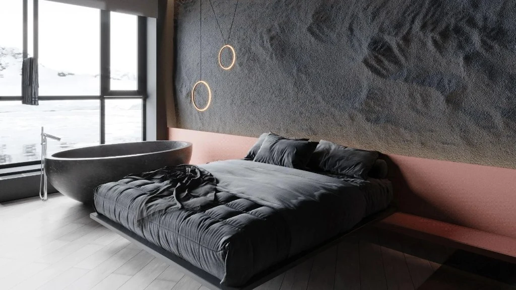 Black Apartment Design bedroom