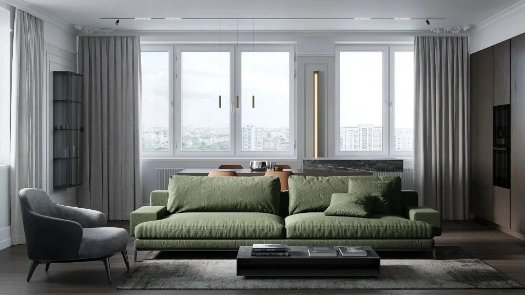 Space of Simple-Luxury Fusion living-room