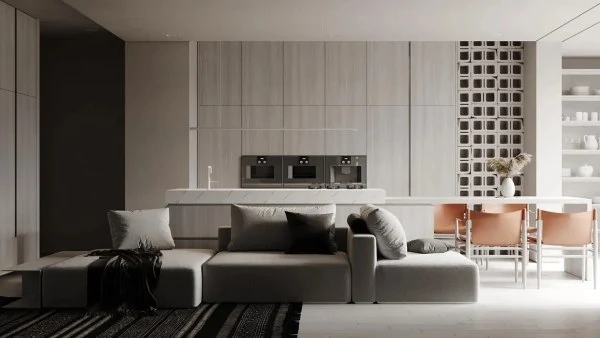 Wabi-Sab Gray-Toned Residence