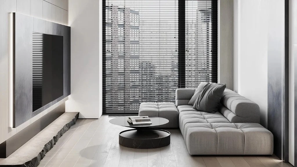 Textured Elegant Residence living-room