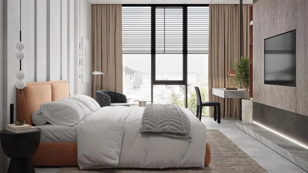 Simple-Elegant Urban Residence bedroom