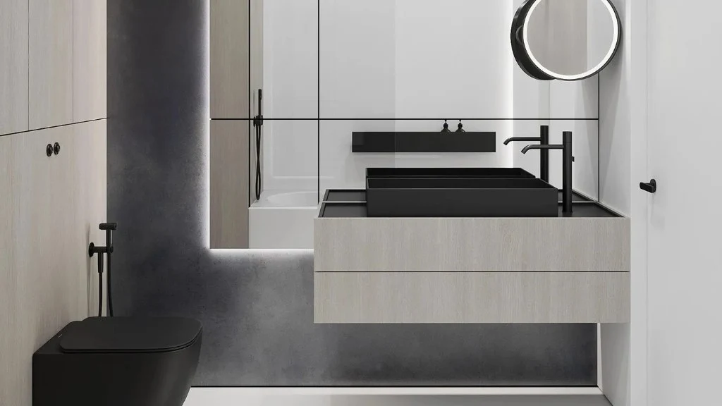 Textured Elegant Residence bathroom