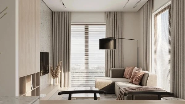 Modern Log-Style: Encounter of Nature and Comfort(LRSSJY0114RT)-Living room