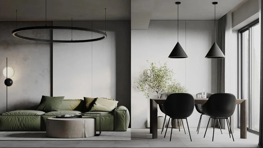 Simple Quiet Residence living-room