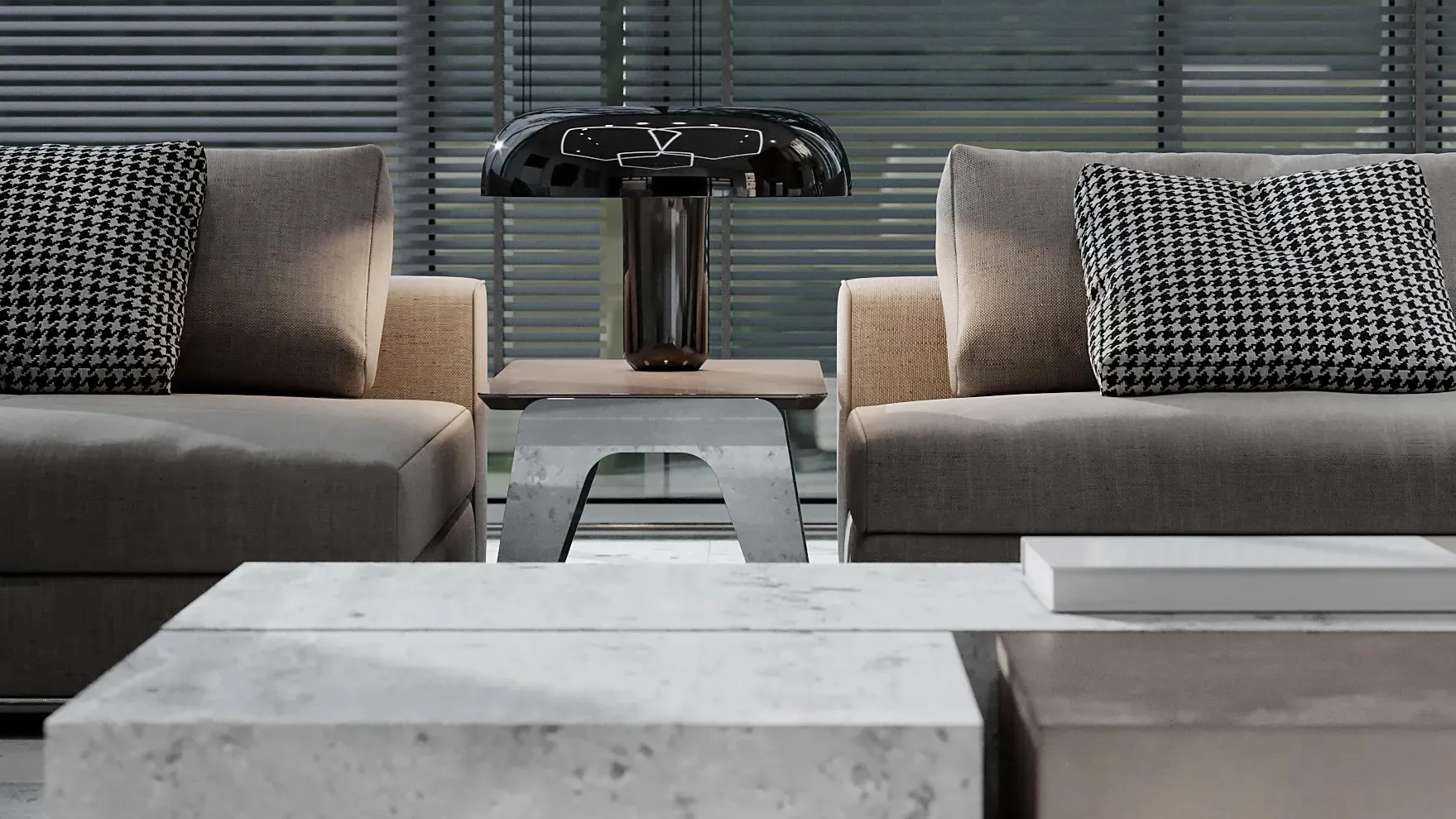 Neutral - Toned Simple Luxury Living room 3