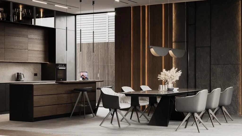 A Sophisticated and Practical Living Space dining-room