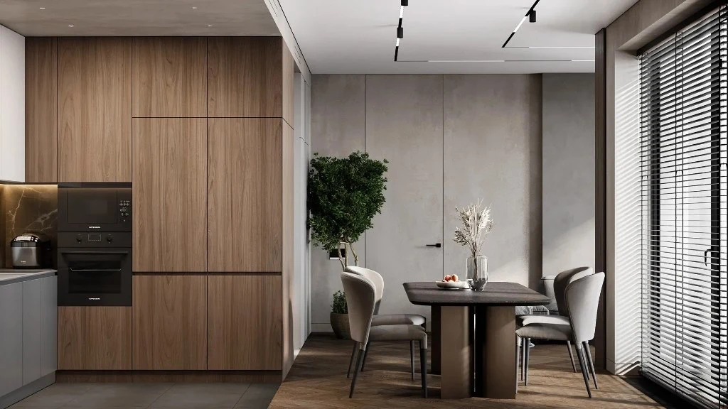 Charm of Minimalism: Modern Textured Home Space dining-room