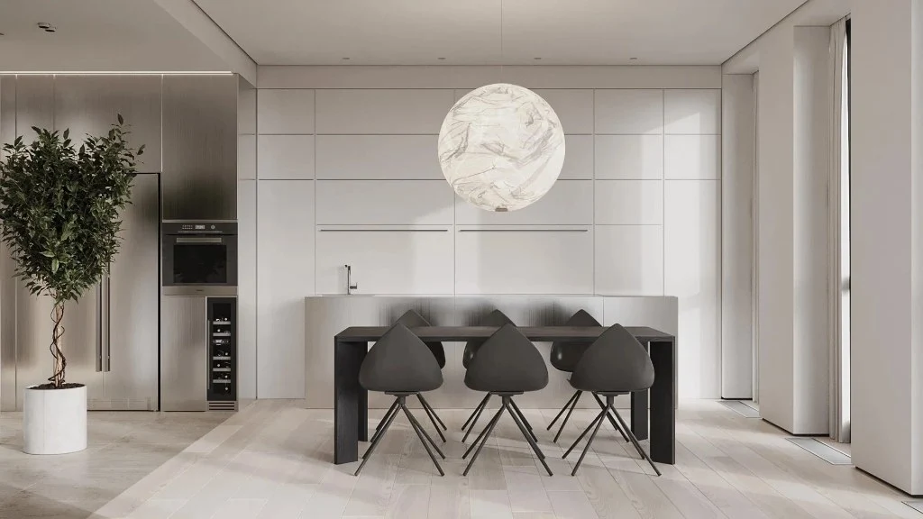 Minimalist and Pure Spaces dining-room