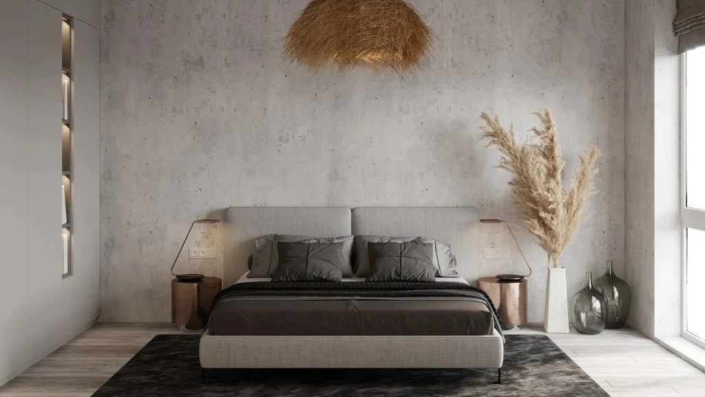 Dark Gray Wabi - Sabi bedroom