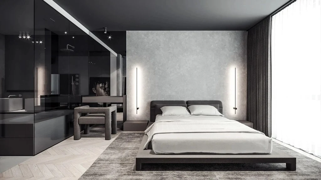 Dark Gray Industrial Style bedroom