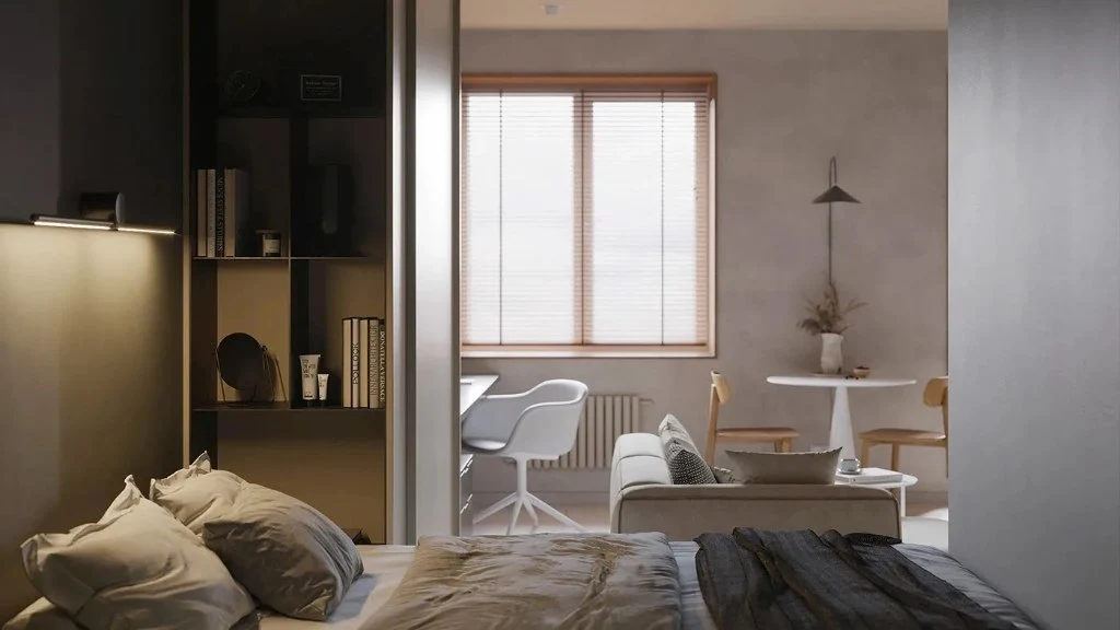 Wabi-Sabi Blended with Comfortable Living Space bedroom