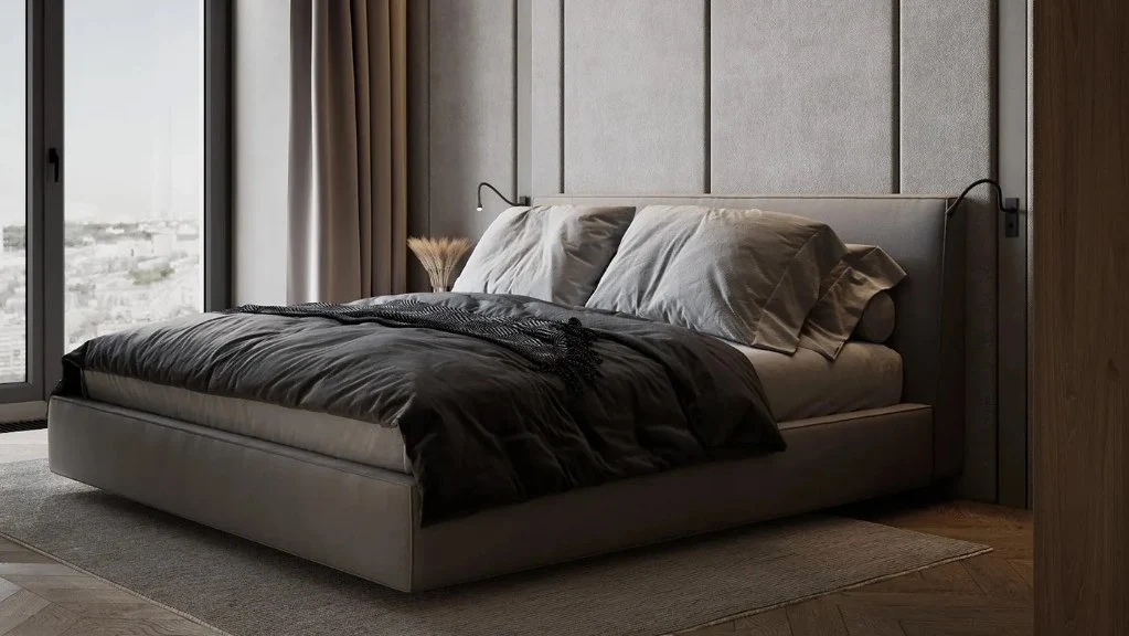 Charm of Minimalism: Modern Textured Home Space bedroom