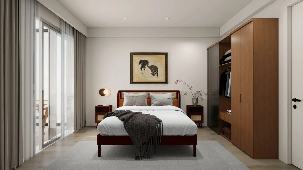Wabi-Sabi Style Home Interior Design Style bedroom