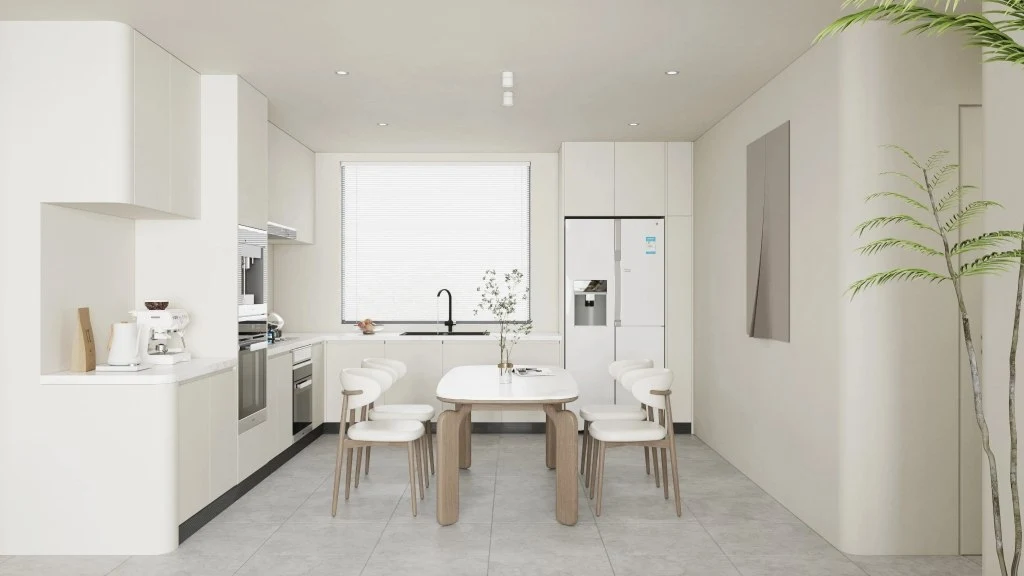 Simple Cream Style-A Quiet Breathing Space dining-room