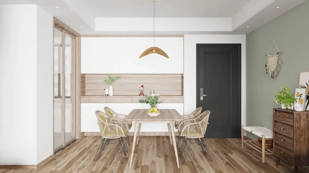 A Forest-Healing Home in the City dining-room