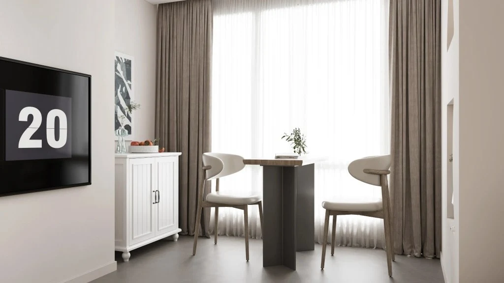 Cream Style and One Bedroom(LRCSNY0001)-Living room