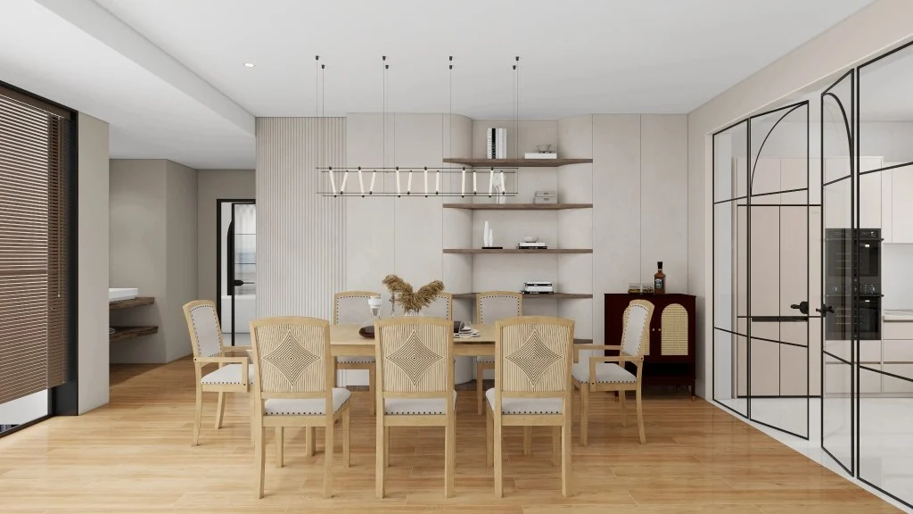 Wood-Wabi-Sab Style Laziness Home dining-room