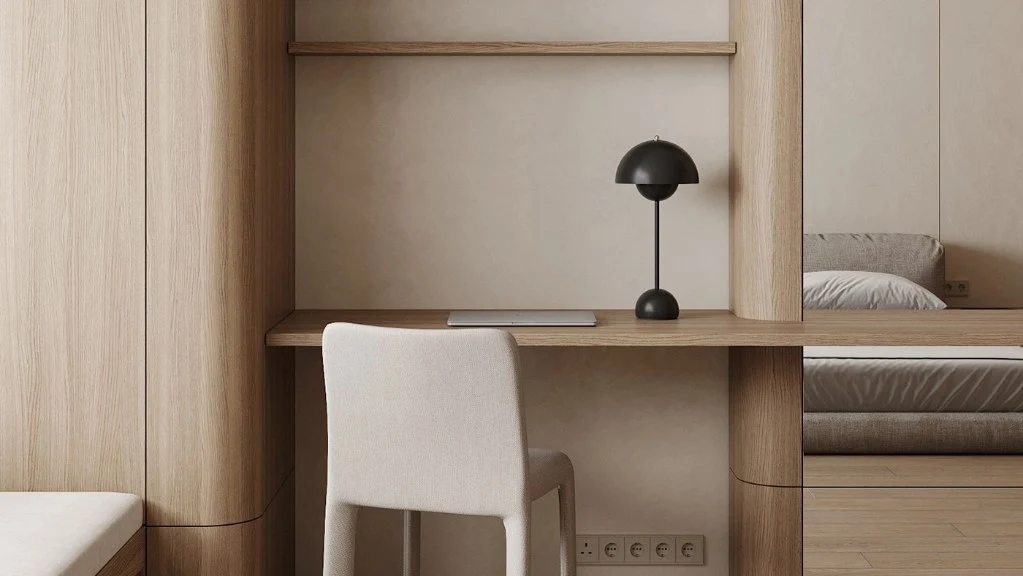 Transparent and Elegant study-room