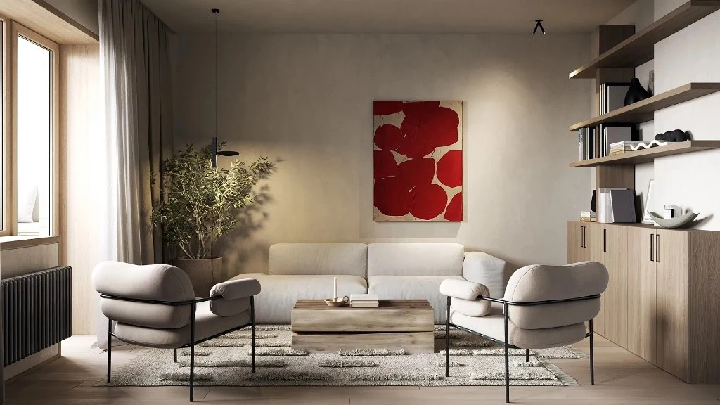 Logs and Gray living-room