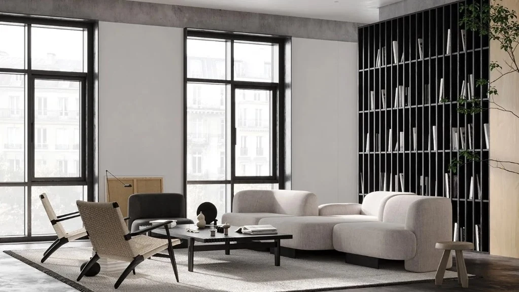 Cozy Log Style living-room