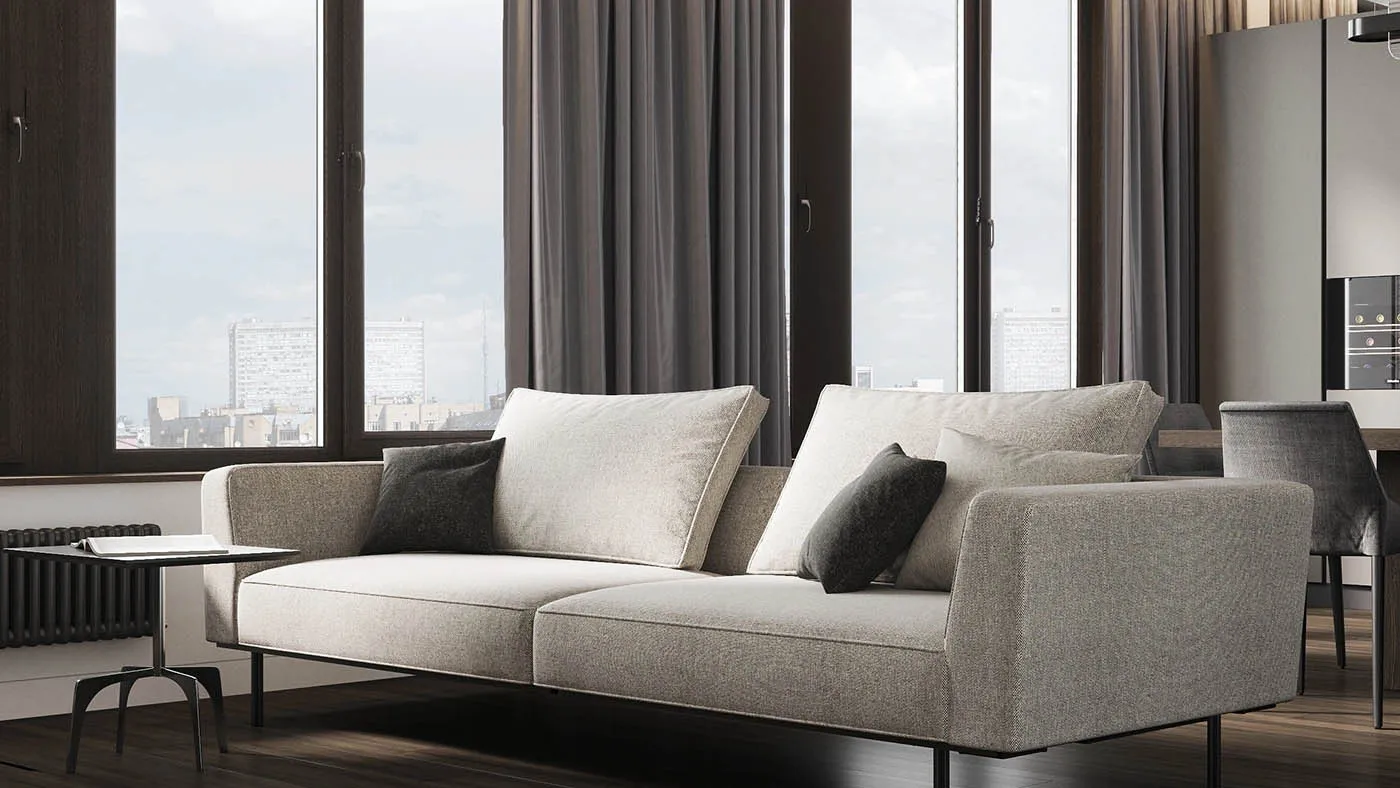 Apartments in Gray Living room 2