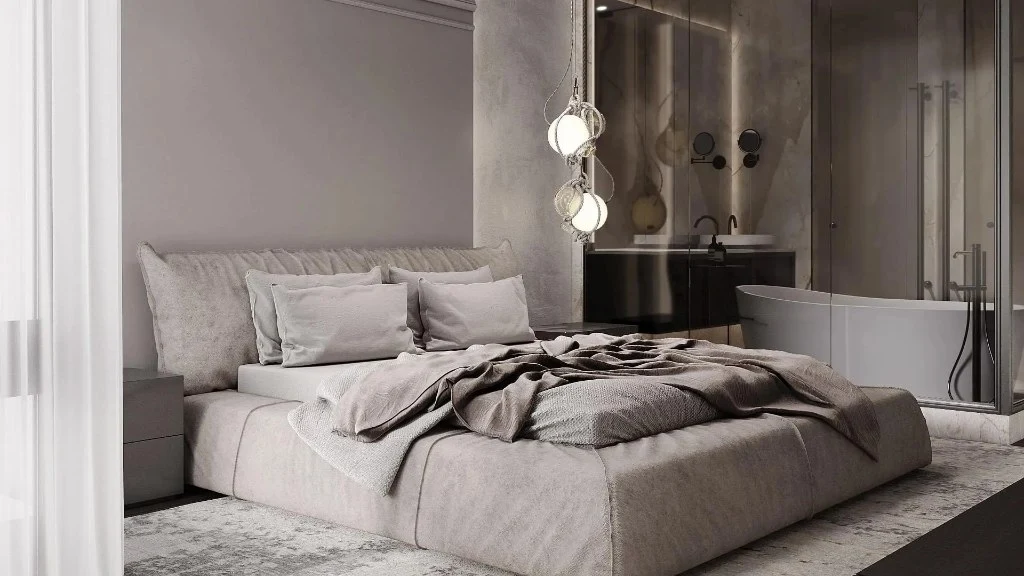 Premium Gray Apartment bedroom