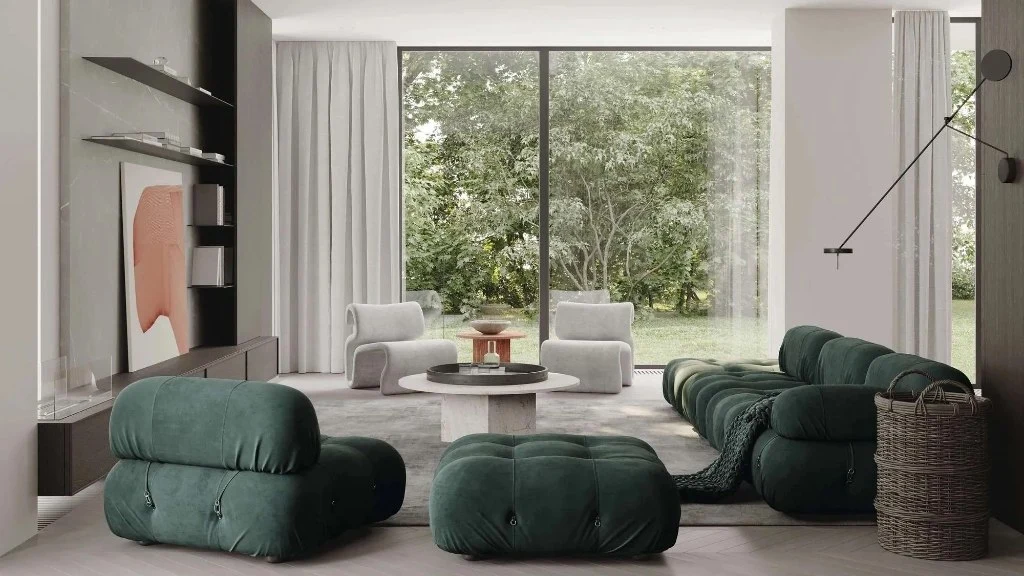 Natural Texture, Modern Minimalist Home Space living-room