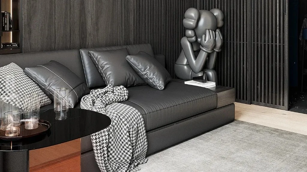 Dark-Toned Modern Luxurious Home Space study-room