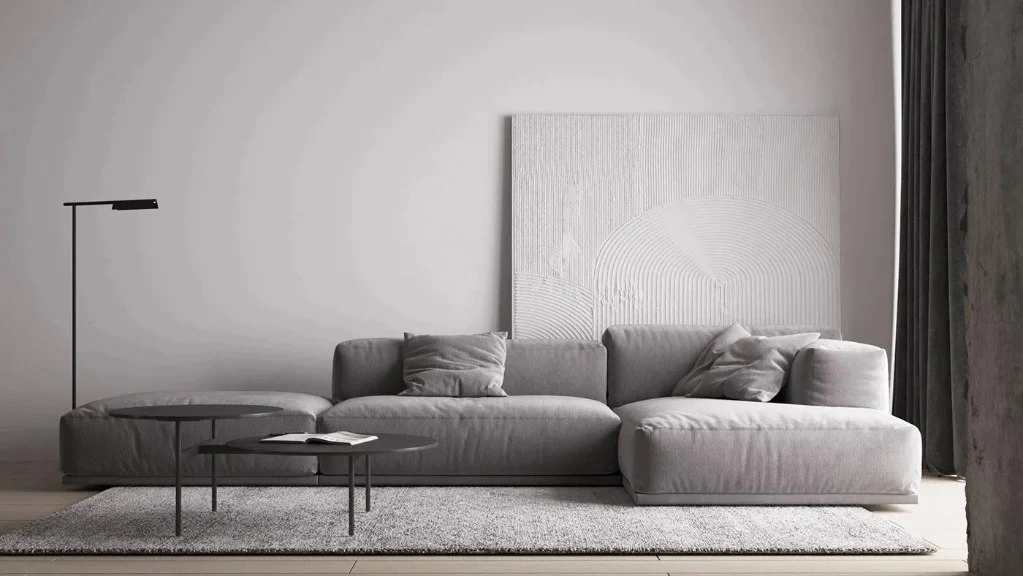 Integrating Industrial and Minimalist Styles living-room