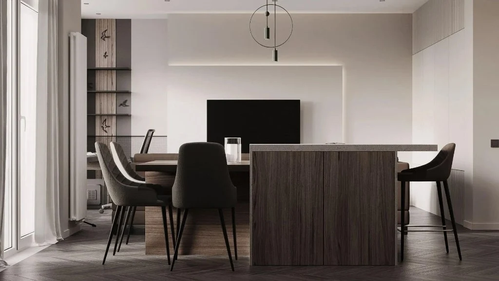 Modern Minimalist: Fusion of Comfort and Style dining-room