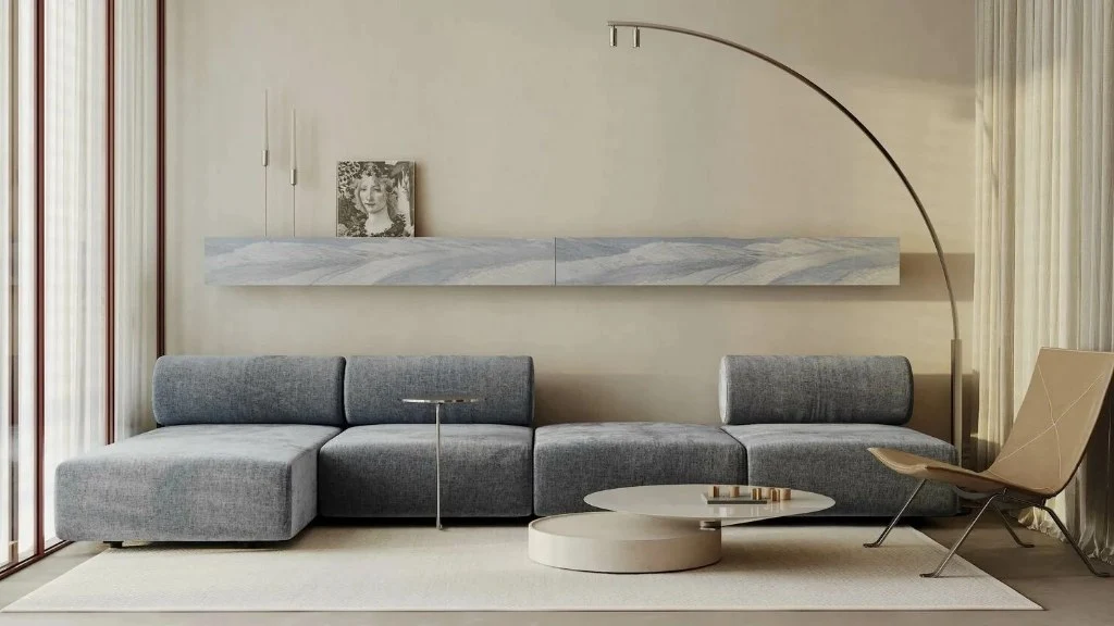 Elegant Charm of Wood, A Refined Modern Home living-room