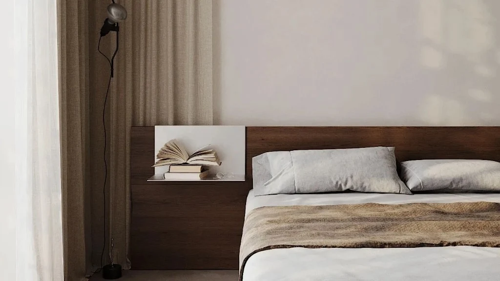 Elegant Charm of Wood, A Refined Modern Home bedroom