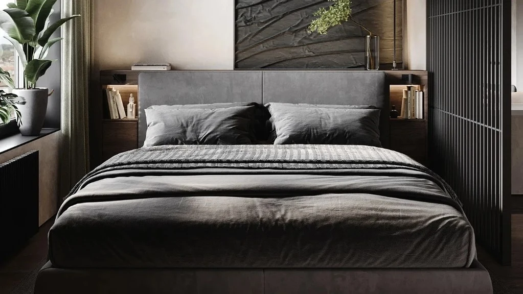 Quiet and High-end Sense of Modern Home bedroom