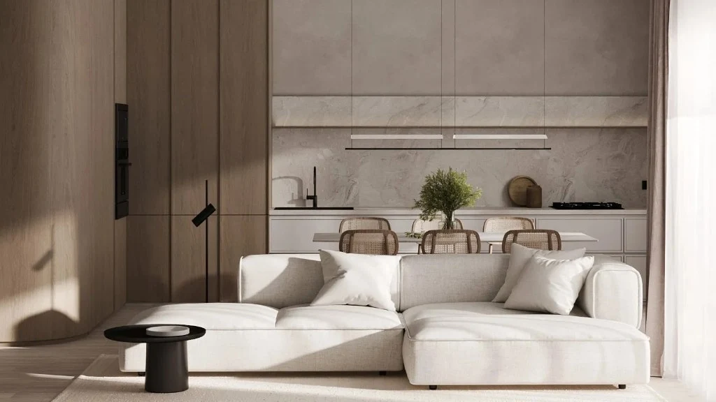 Charm of Wabi-Sabi Style living-room