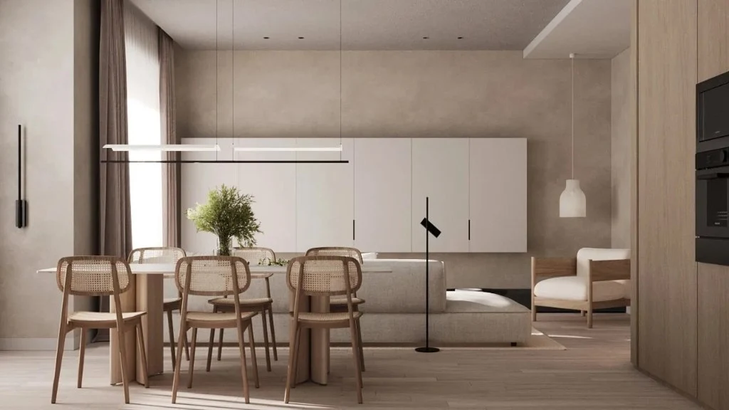 Charm of Wabi-Sabi Style dining-room