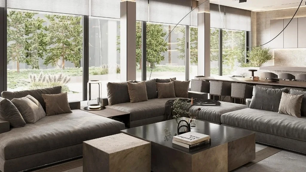 Dark Brown Industrial Style living-room