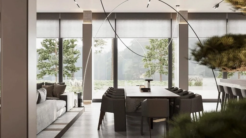 Dark Brown Industrial Style dining-room