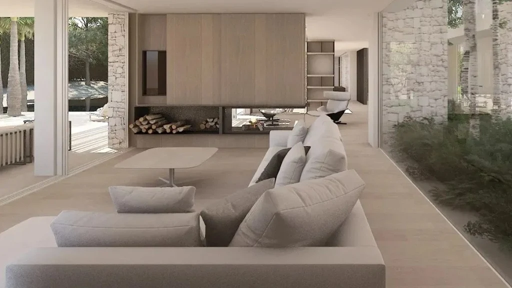 Nature-Integrated Style: a Cozy Living Place living-room