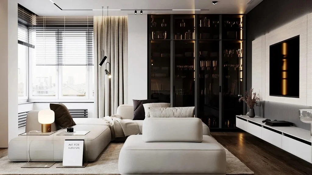 Modern Simplicity and Texture Integration living-room