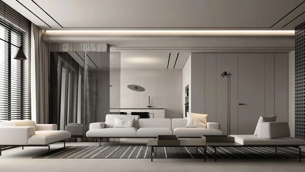 Minimalist Private House(LRMSXD0113RT)-Living room