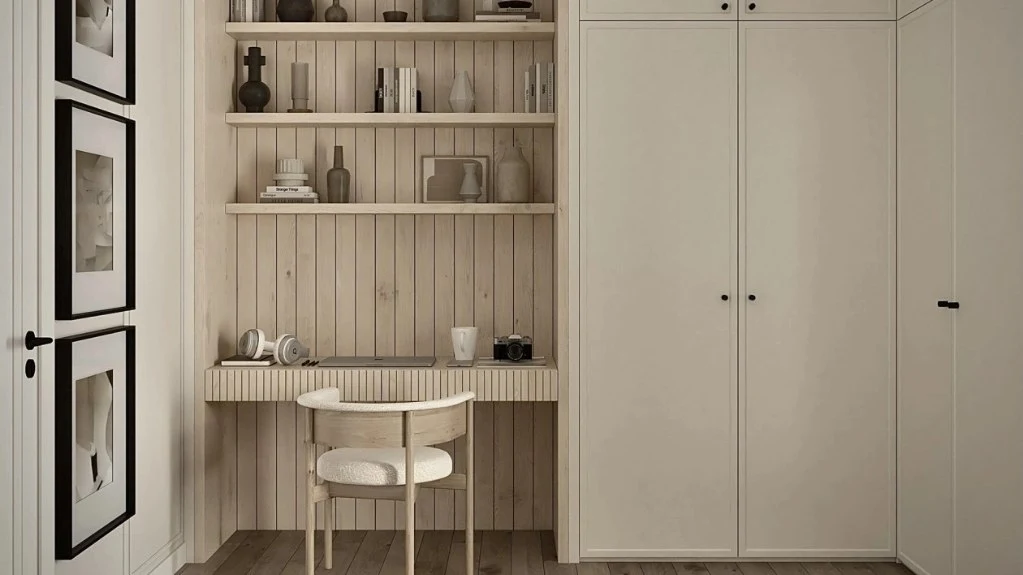 Creamy and Fresh study-room