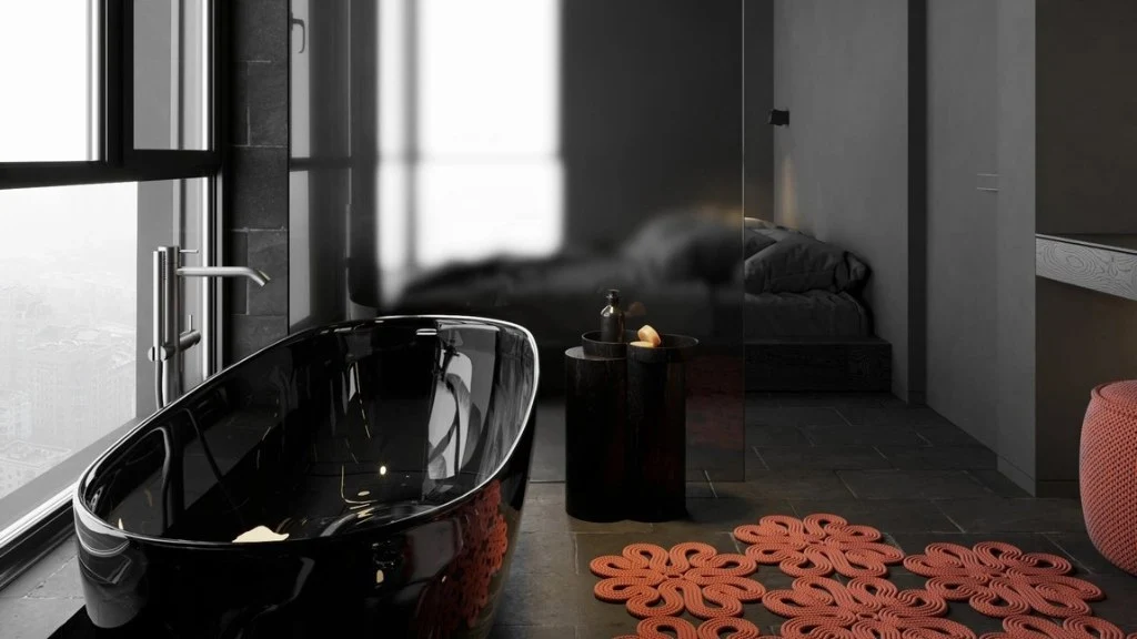 Dark Style bathroom