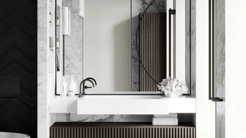 Simple High Grey bathroom