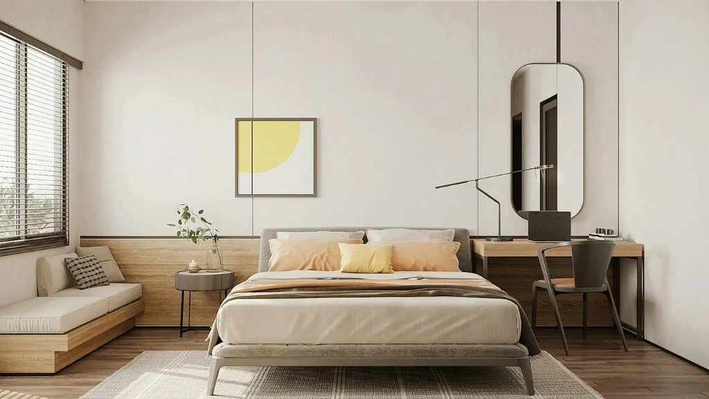 Beige Fresh Style bedroom