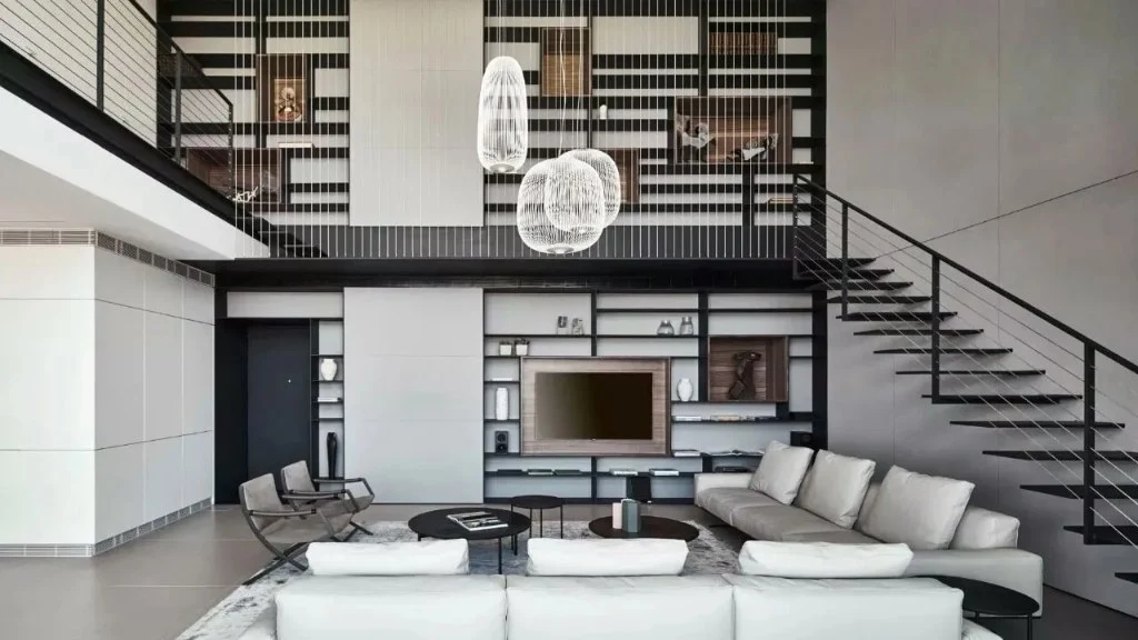 Pitsou Kedem Design-A Collection of Exquisite and Cold Minimalist Black and White Grey Cases living-room
