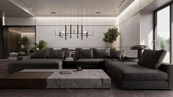Monochrome Luxe(LRMSXD0600RT)-Living room