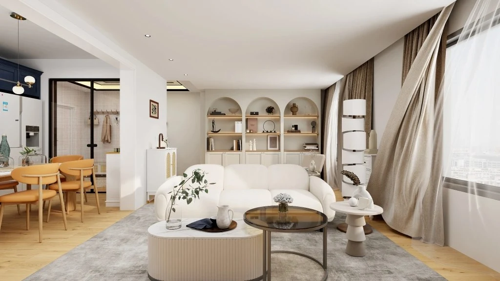 Minimalist Apartment living-room