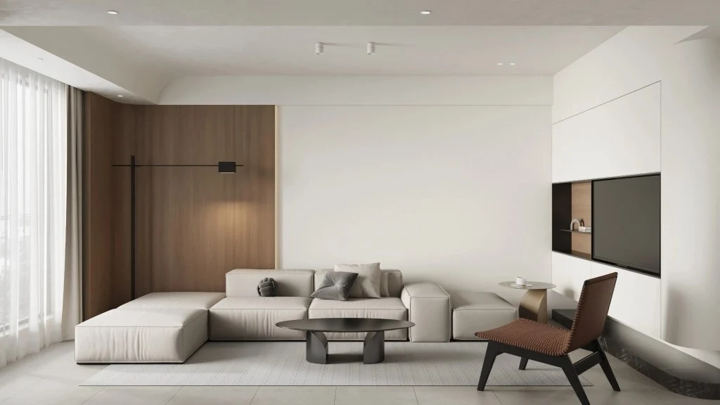 Minimalist-A Quiet Living Container in the City(LRWSCZ0006)-Living room